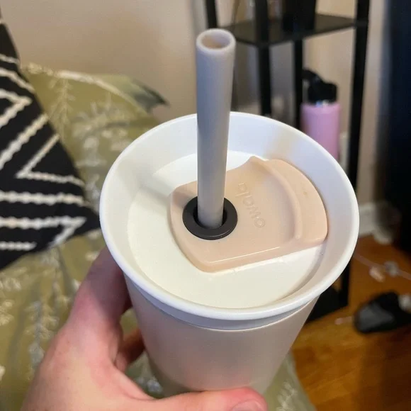 OWALA 24 ounce Beige Tumbler with original straw. - Picture 5 of 6